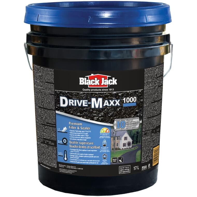 Bouche-fentes et scellant de qualité supérieure pour asphalte Drive-Maxx 1000, 17 L