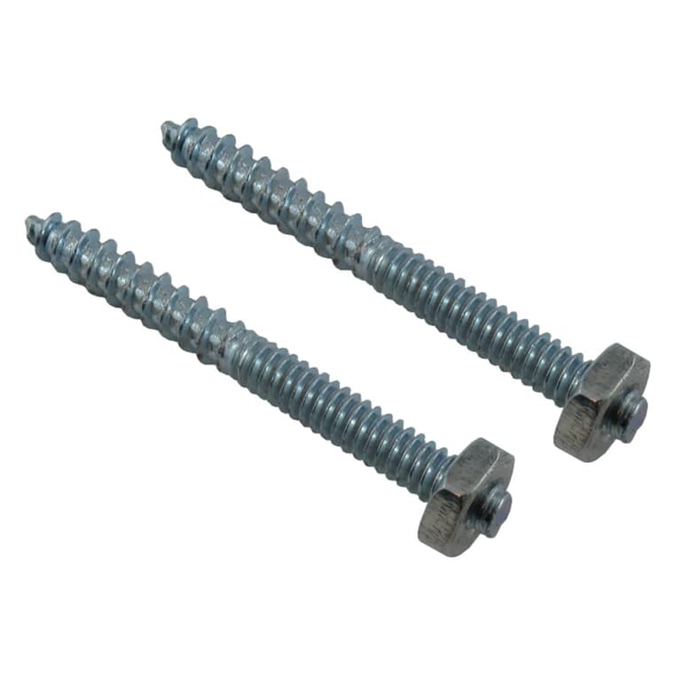 2 Pack 3/16" x 2" Zinc Plated Hanger Bolt, with Nuts