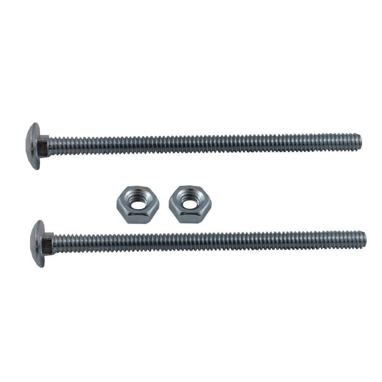 2 Pack 1/4" x 4" #2 Zinc Plated Coarse Carriage Bolts