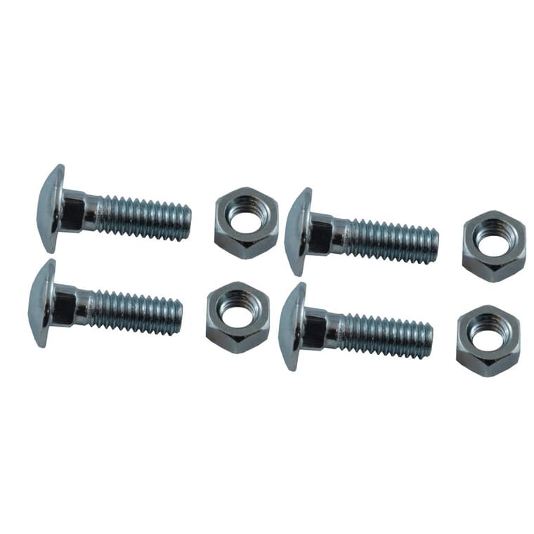 4 Pack 5/16" x 1" #2 Zinc Plated Coarse Carriage Bolts