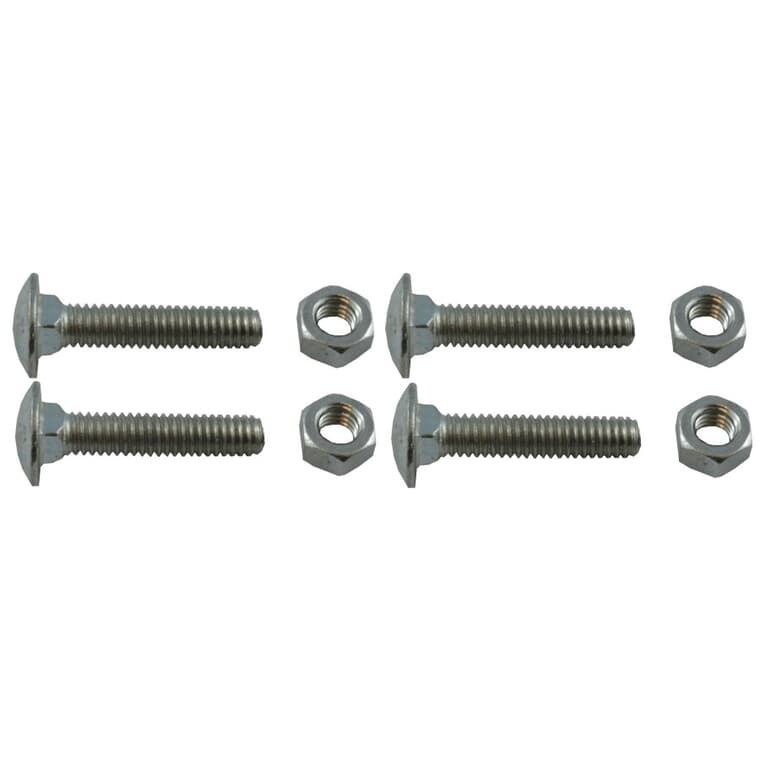 4 Pack 5/16" x 1-1/2" #2 Zinc Plated Coarse Carriage Bolts