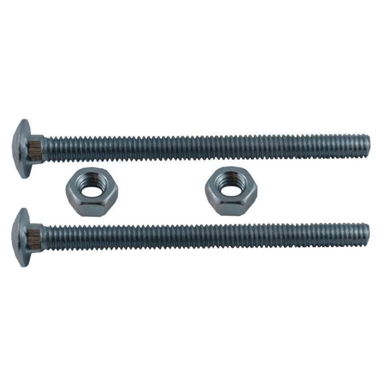 2 Pack 5/16" x 4" #2 Zinc Plated Coarse Carriage Bolts