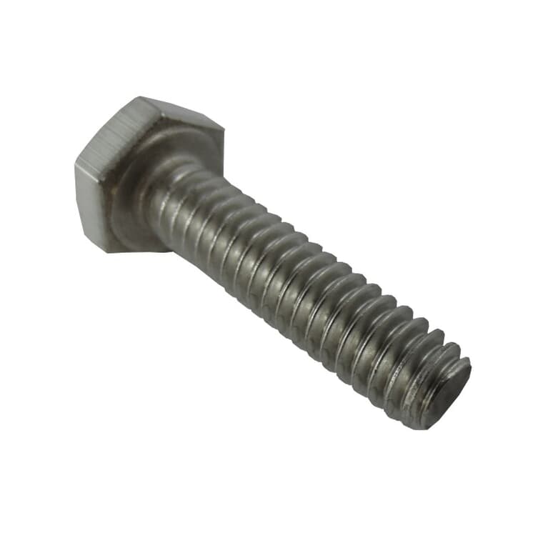 1/4" x 1" 18.8 Stainless Steel Hex Bolt