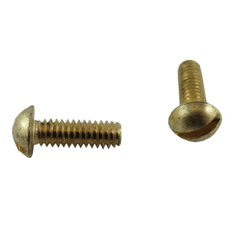5 Pack #8-32 x 1/2" Brass Round Head Machine Screws