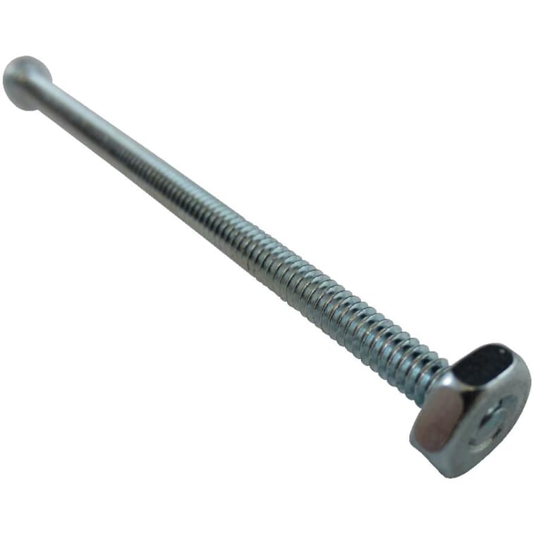6 Pack #6-32 x 3" Zinc Plated Round Head Machine Screws, with Nuts