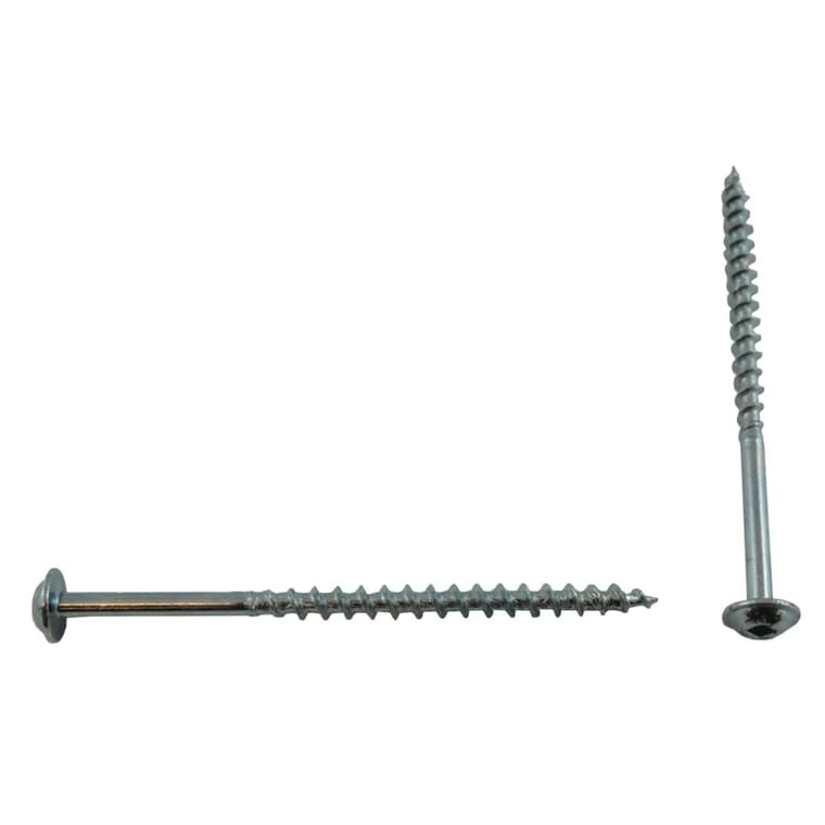 100 Pack #8 x 3" Round Head Zinc Plated Particle Board Screws