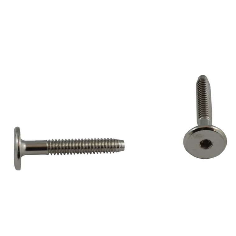2 Pack 1/4" x 1-5/8" Nickel Plated Connector Bolts