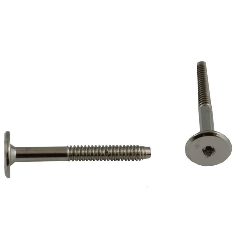 2 Pack 1/4" x 2" Nickel Plated Connector Bolts