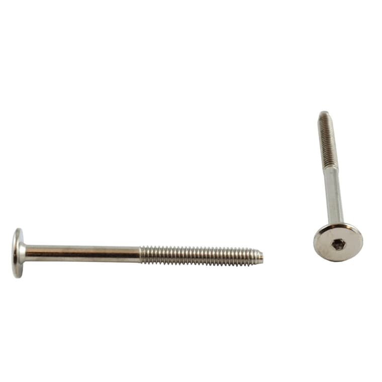 2 Pack 1/4" x 3-1/4" Nickel Plated Connector Bolts