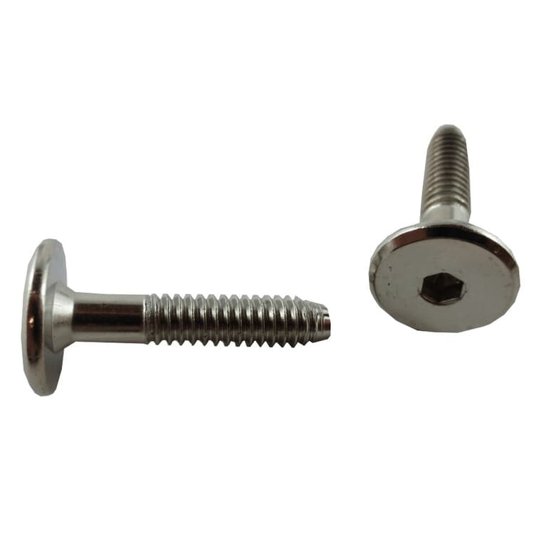 2 Pack 1/4" x 30mm Nickel Plated Connector Bolts