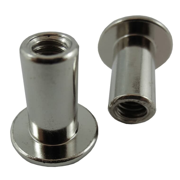 2 Pack 1/4"-20 x 17mm Nickel Plated Connector Cap Nuts