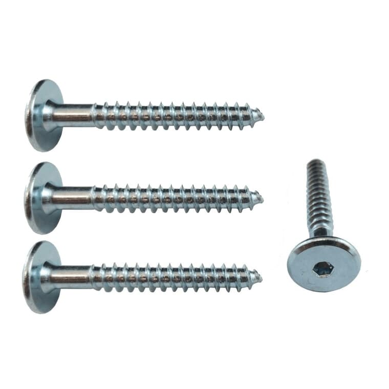 4 Pack M7 x 2" Zinc Plated Connector Screws