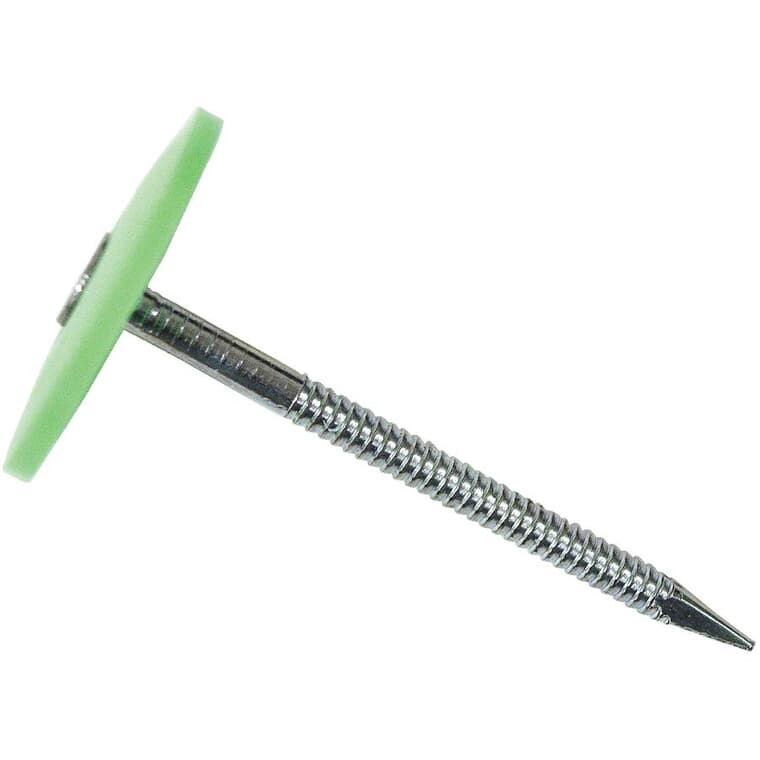 2000 Pack 2" Green Plastic Top Spiral Nails