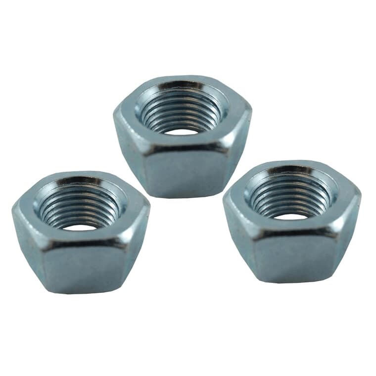 3 Pack 1/2-20 #5 Zinc Plated Fine Hex Nuts