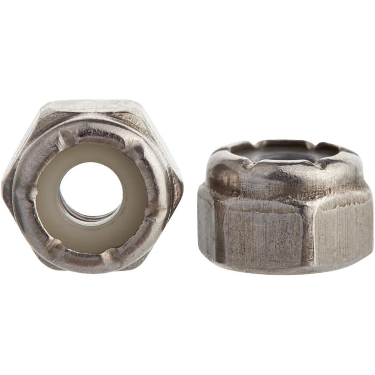 25 Pack #8-32 18.8 Stainless Steel Nylon Insert Lock Nuts