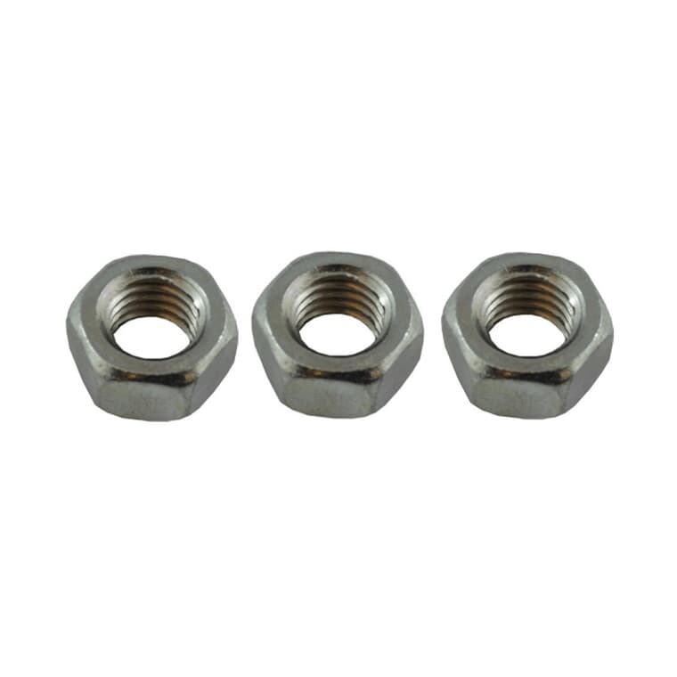 3 Pack 1/2"-13 #2 Zinc Plated Coarse Hex Nuts