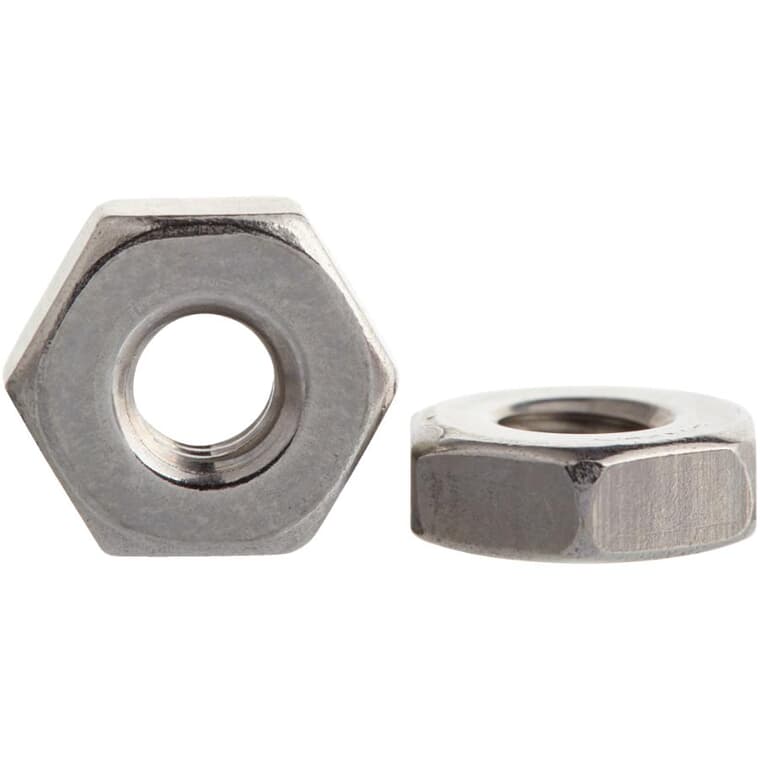 25 Pack #8-32 Stainless Steel Hex Machine Nuts