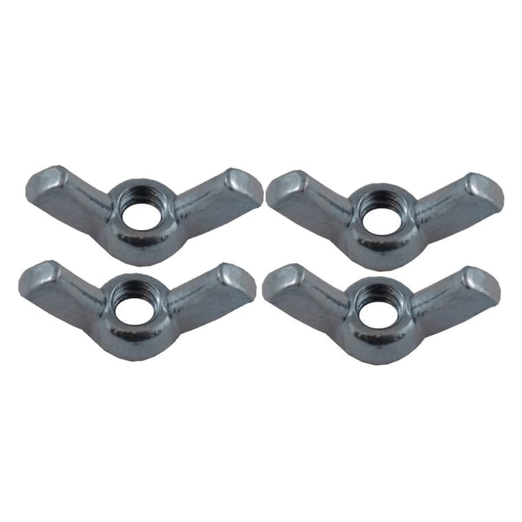 4 Pack #10-24 Zinc Plated Wing Nuts