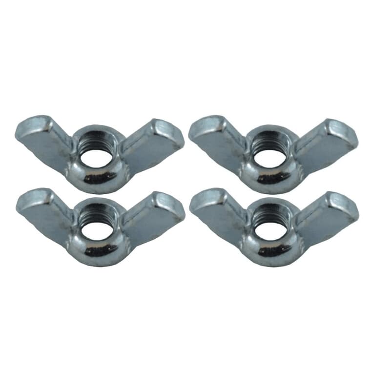 4 Pack 1/4"-20 Zinc Plated Wing Nuts