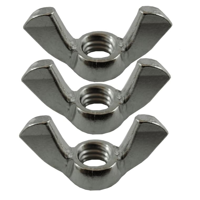 3 Pack 5/16-18 18.8 Stainless Steel Wing Nuts