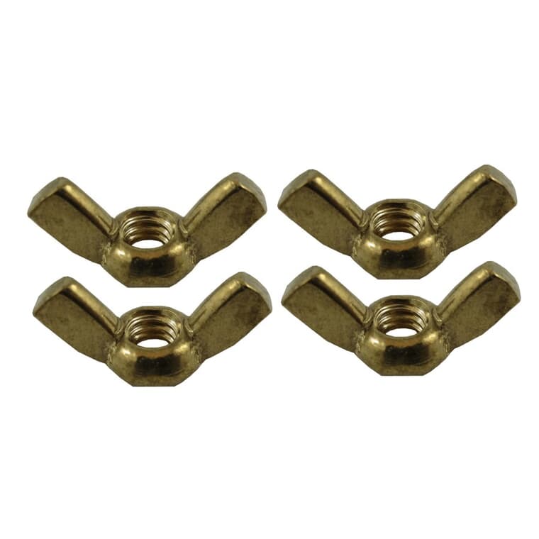 4 Pack 1/4-20 Brass Wing Nut