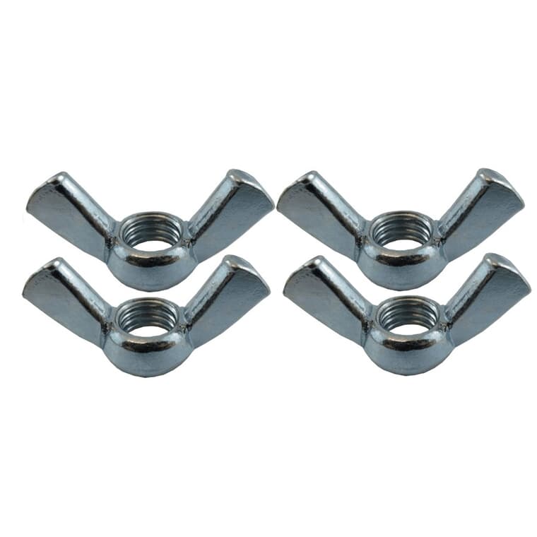 4 Pack #10-32 Zinc Plated Wing Nut