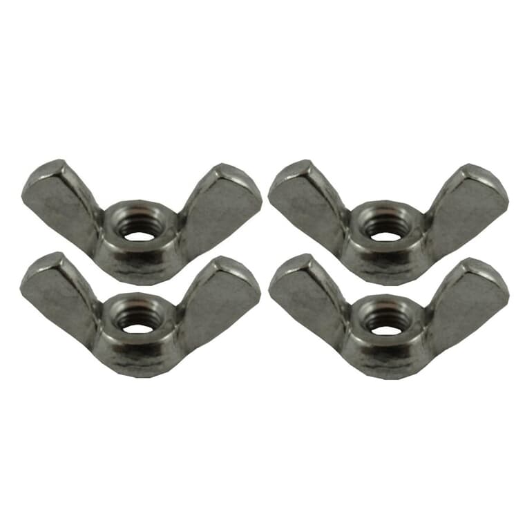 4 Pack #10-32 18.8 Stainless Steel Wing Nuts