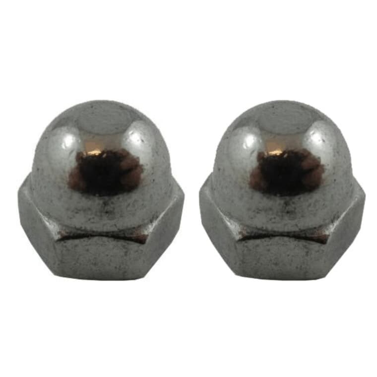 2 Pack #6-32 Zinc Plated Acorn Nuts