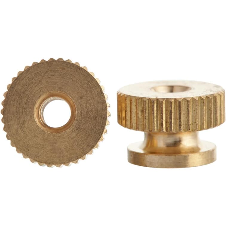 2 Pack #4-40 Brass Knurled Nuts