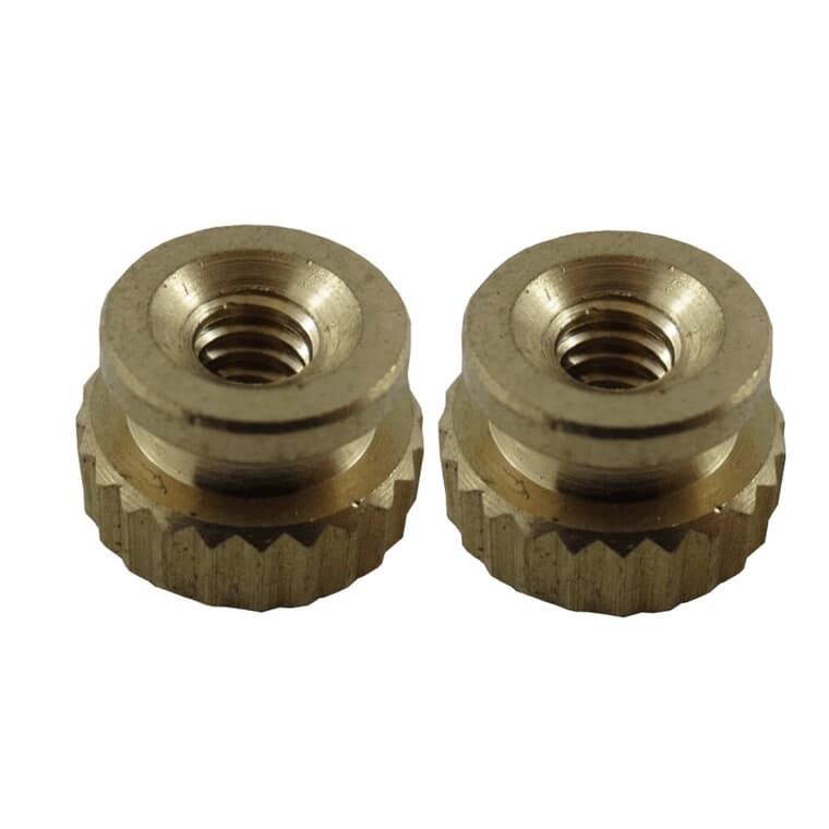 2 Pack #6-32 Brass Knurled Nuts