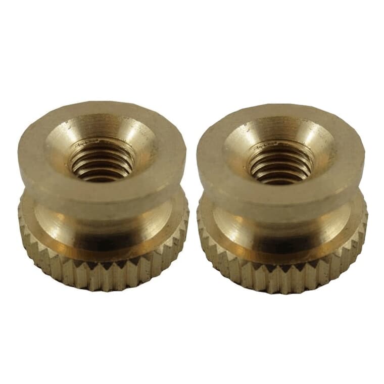2 Pack #10-32 Brass Knurled Nuts