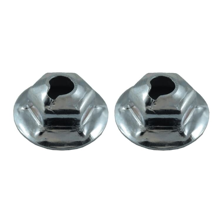 2 Pack 3/16" Zinc Plated Self-Threading Hex Washer Nuts
