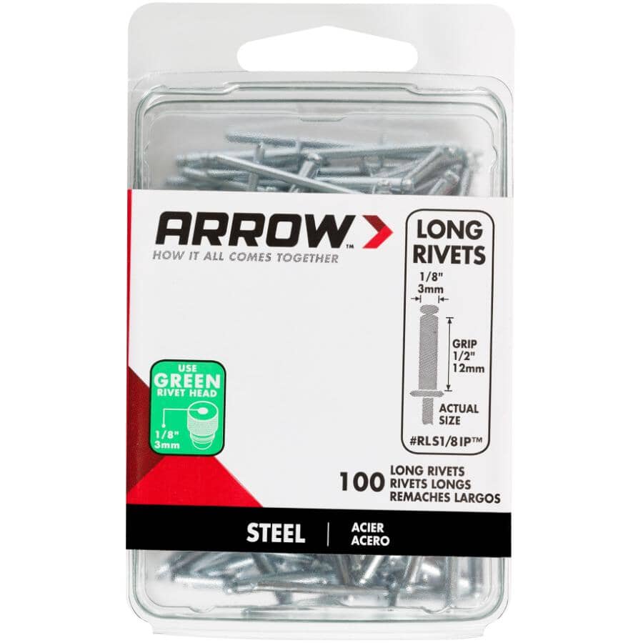 ARROW 100 Pack 1/8