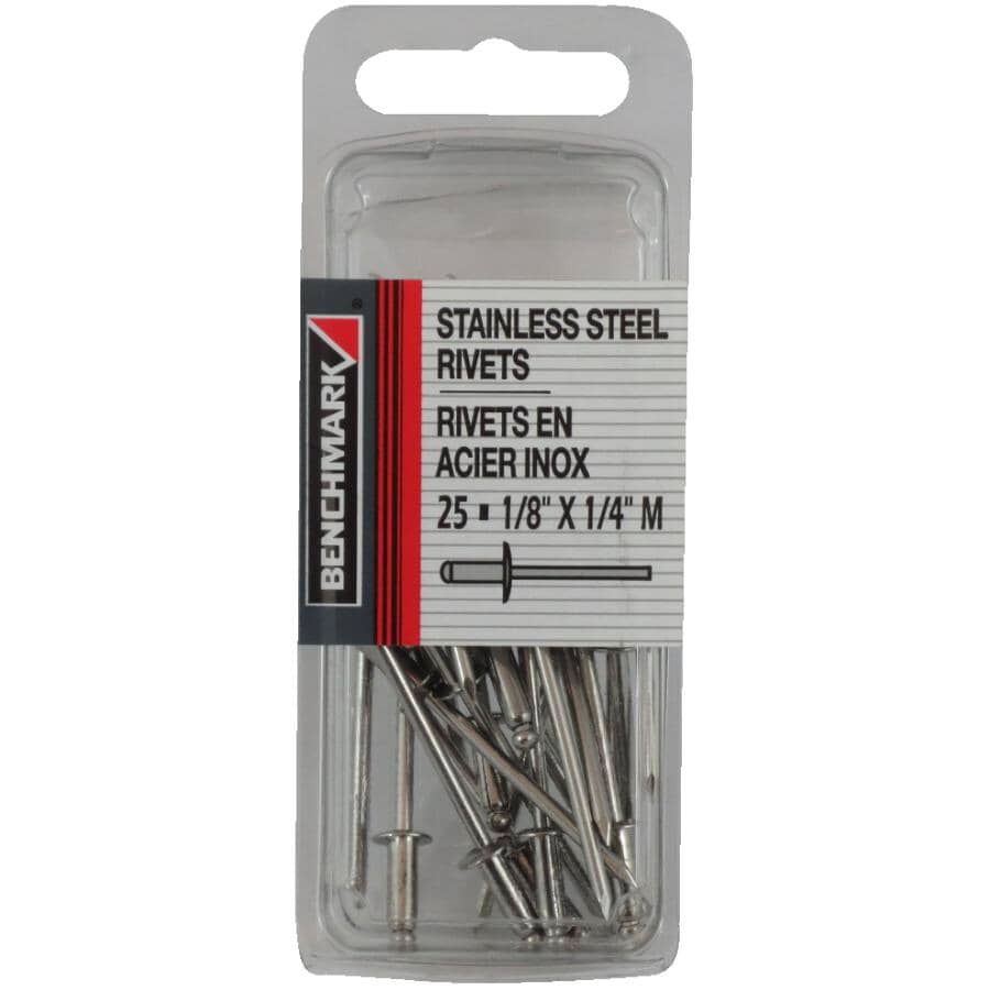 Medium Rivets BENCHMARK 25 Pack 1/8