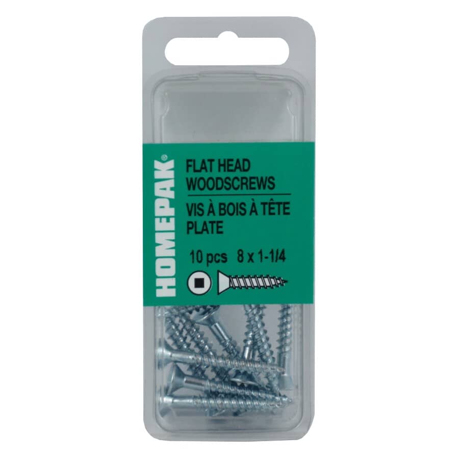 6/32 X 1-1/4" Zinc Plated Flat Head Phillips Machine Screws (Box Of