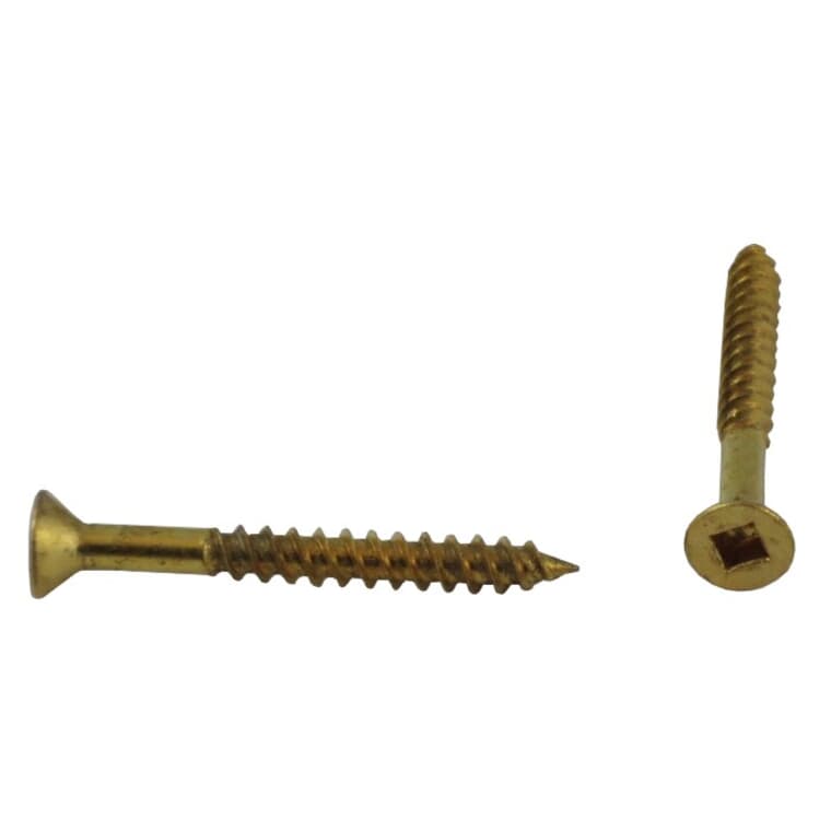 5 Pack #8 x 1-1/2" Flat Head Socket Brass Wood Screws