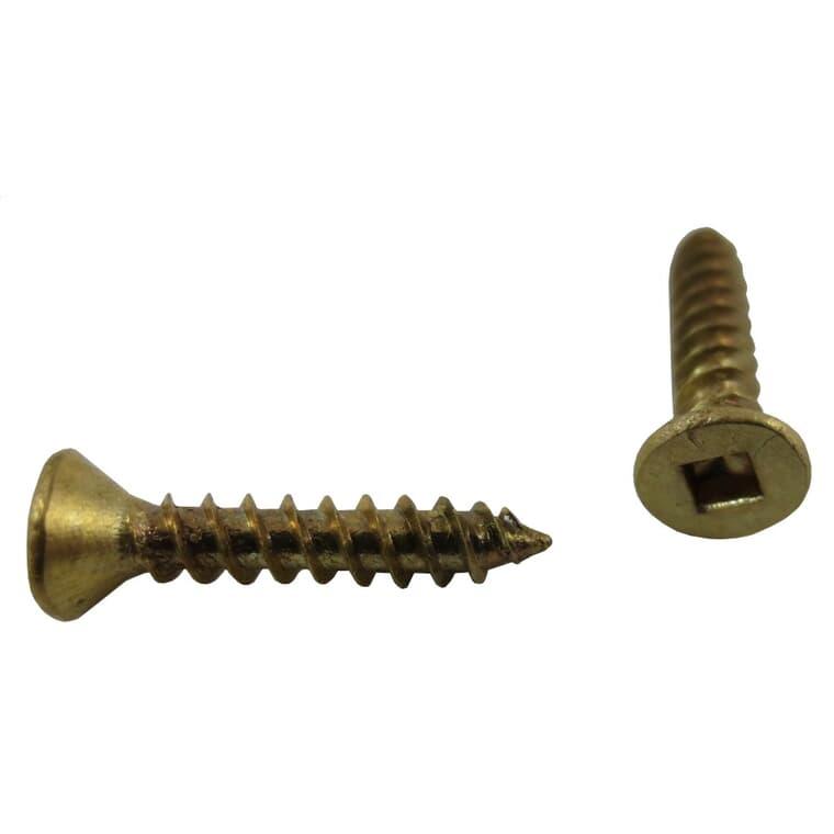 10 Pack #4 x 5/8" Flat Head Socket Brass Wood Screws