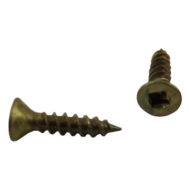 100 Pack #4 x 1/2" Flat Head Socket Brass Wood Screws