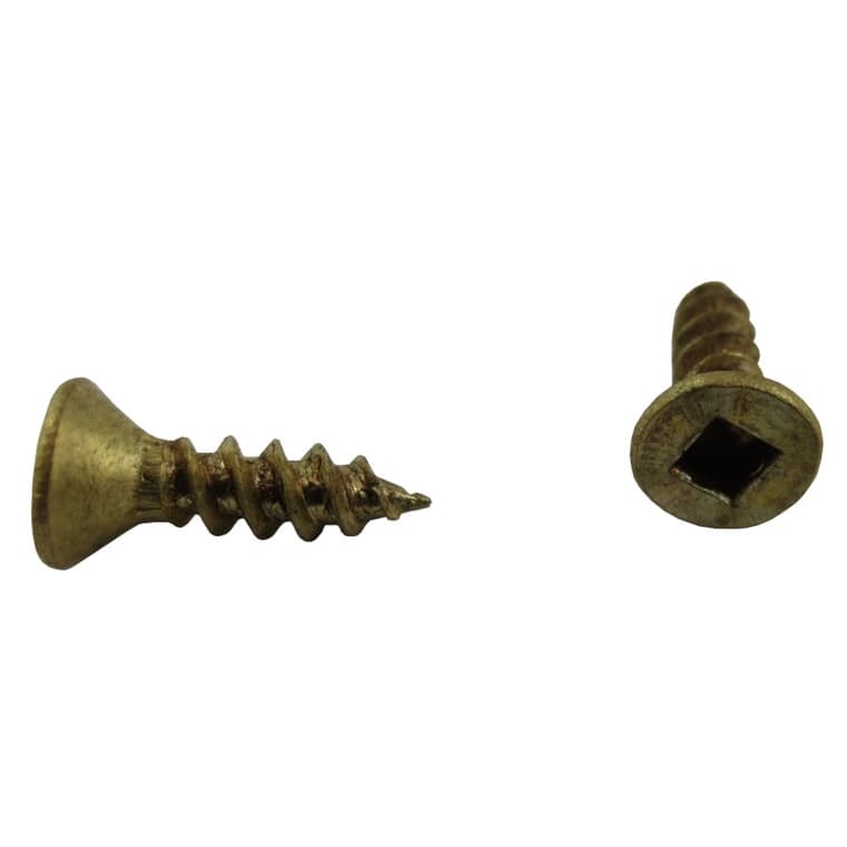 100 Pack #6 x 1/2" Flat Head Socket Brass Wood Screws