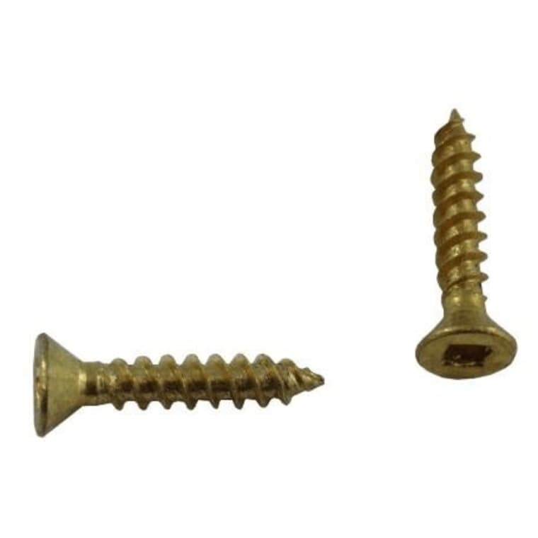 100 Pack #6 x 3/4" Flat Head Socket Brass Wood Screws
