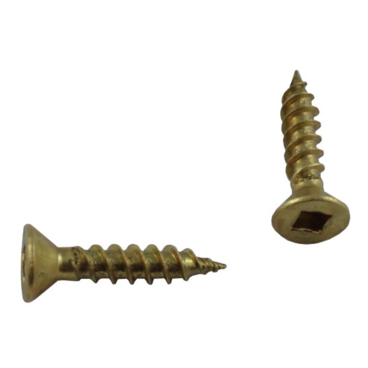 100 Pack #8 x 3/4" Flat Head Socket Brass Wood Screws