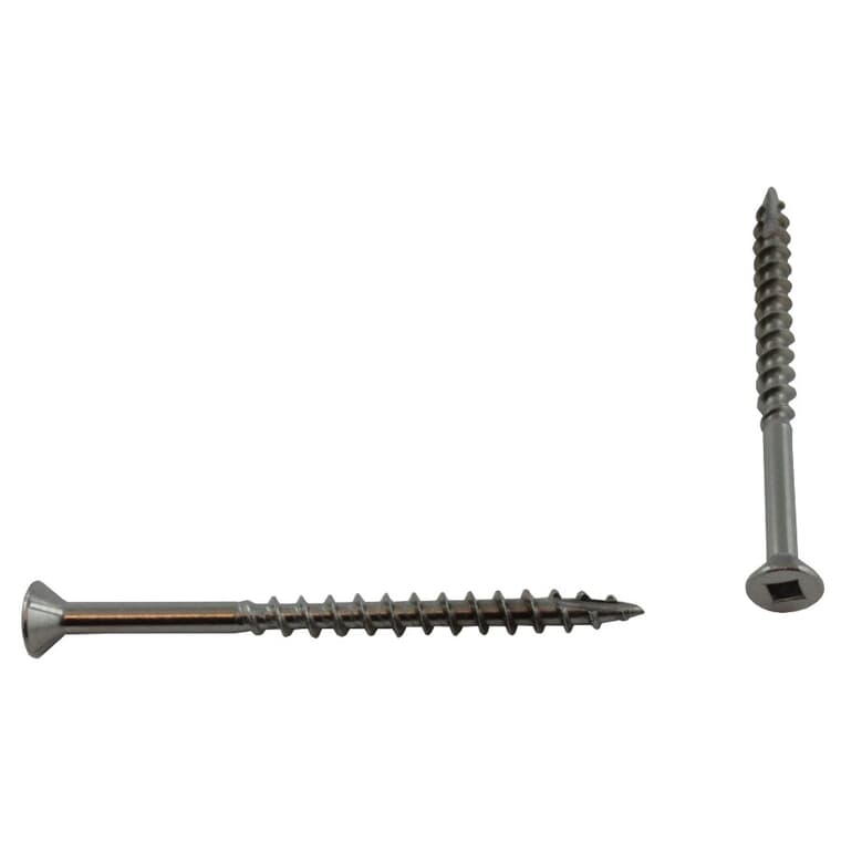 100 Pack #8 x 2-1/2" Stainless Square Drive Steel Deck Screws
