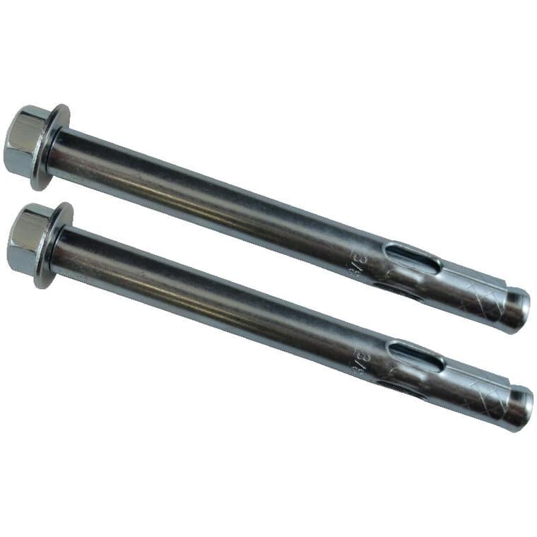 2 Pack 3/8" x 4" Zinc Plated Sleeve Anchors