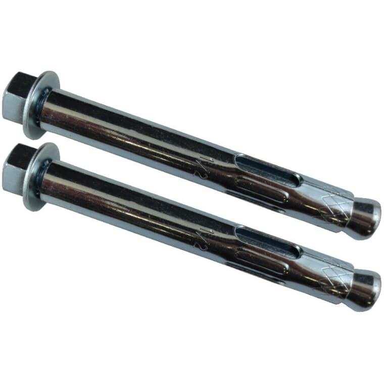 2 Pack 1/2" x 4" Zinc Plated Sleeve Anchors