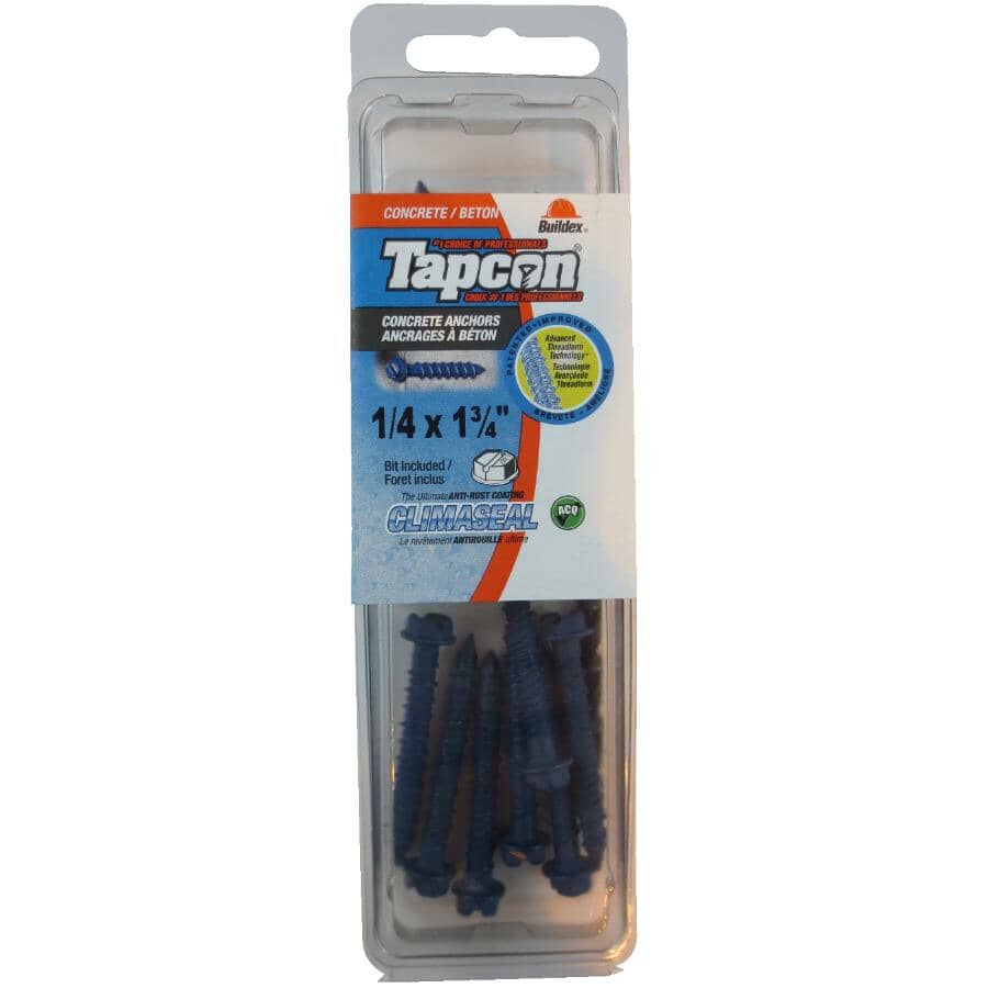Tap Con Bit HOME BUILDER/TAPCON 10 Pack 1/4