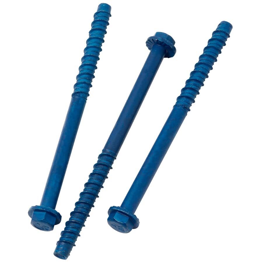 TAPCON Vis à béton Tapcon+ à tête hexagonale, 1/2 po x 6 po, paquet de ...