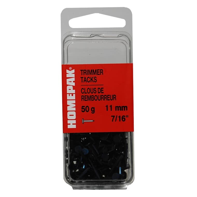 1.75 Ounce 11mm Blued Trimmer Tacks