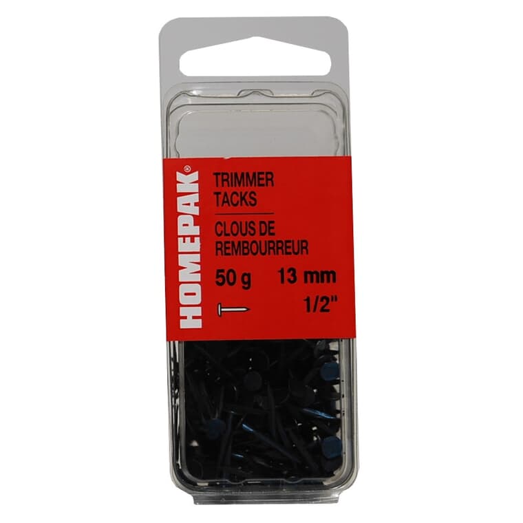 1.75 Ounce 13mm Blued Trimmer Tacks