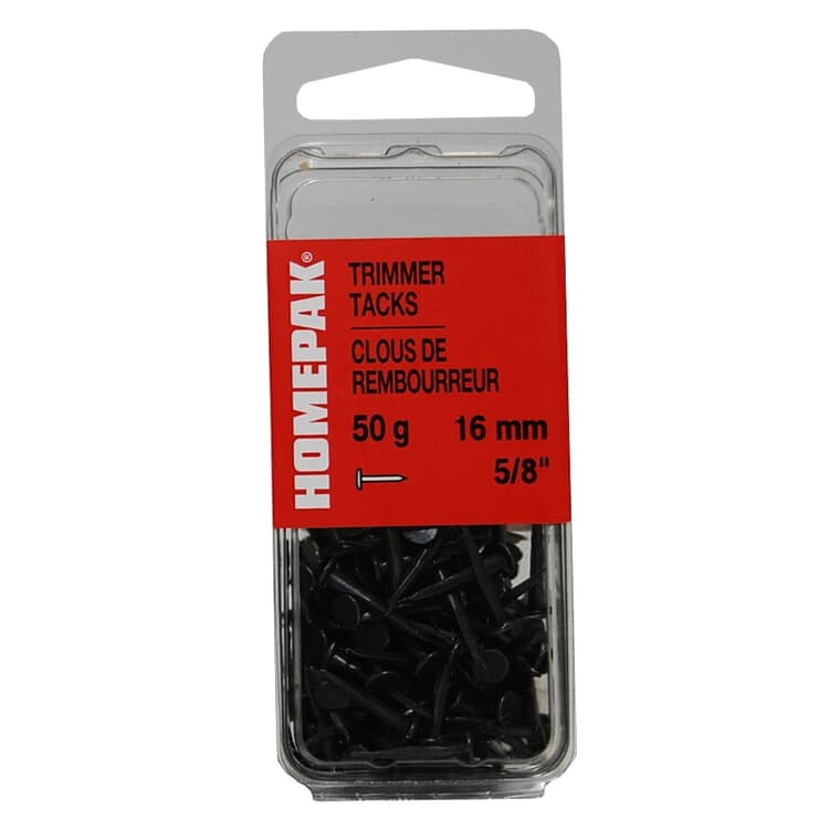 1.75 Ounce 16mm Blued Trimmer Tacks