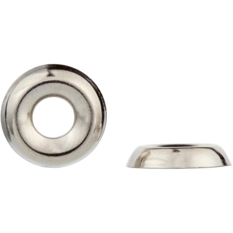 10 Pack #8 Nickel-Plated Steel Finish Washers